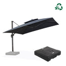 PURPLE LEAF UV50+ Fade Resistant Cantilever Umbrella, Patio Umbrellas with Base