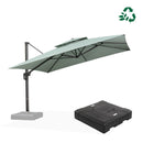 PURPLE LEAF UV50+ Fade Resistant Cantilever Umbrella, Patio Umbrellas with Base