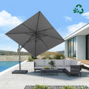 PURPLE LEAF UV Resistant Left-right Tilting Patio Umbrella Swivel Outdoor Umbrella