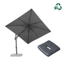 PURPLE LEAF UV Resistant Patio Umbrella with Base, Left-Right Tilt & 360° Swivel