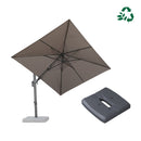 Purple Leaf taupe UV resistant patio umbrella with swivel, tilt, and base