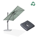 PURPLE LEAF affordable UV resistant mint green square patio umbrella with base.