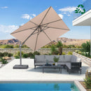 PURPLE LEAF UV Resistant Left-right Tilting Patio Umbrella Swivel Outdoor Umbrella