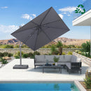 PURPLE LEAF UV Resistant Left-right Tilting Patio Umbrella Swivel Outdoor Umbrella