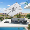 PURPLE LEAF UV Resistant Left-right Tilting Patio Umbrella Swivel Outdoor Umbrella