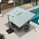 PURPLE LEAF UV50+ Fade Resistant Patio Cantilever Umbrella with Recycled Fabric