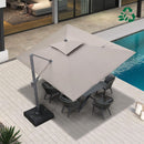 PURPLE LEAF UV50+ Fade Resistant Patio Cantilever Umbrella with Recycled Fabric