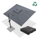 PURPLE LEAF UV50+ Fade Resistant Cantilever Umbrella, Patio Umbrellas with Base