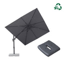 PURPLE LEAF graphite grey UV resistant patio umbrella with base, tilt, swivel.