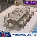 PURPLE LEAF Caesar Outdoor Dining Set Aluminum Luxury Patio Furniture Table and Chairs Set with Olifen Removable Thick Cushion and Pillow Patio Dining Sets for Garden Deck