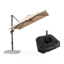 PURPLE LEAF Affordable Patio Umbrella with Base, Square and Rectangular Outdoor Umbrella