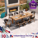 PURPLE LEAF 7 / 9 / 11 pcs Outdoor Dining Set Patio Dining Furniture for Lawn Backyard Deck Brown