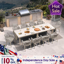 PURPLE LEAF Outdoor Dining Set with Sunbrella Cushions wicker patio table set  for Kitchen Deck Garden Outdoor Furniture Sets
