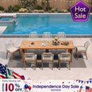 PURPLE LEAF 7/9/11 Pieces Patio Dining Set with Sunbrella Cushions All-Weather Wicker Patio Table and Chairs for Deck, Garden