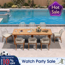 PURPLE LEAF 7/9/11 Pieces Patio Dining Set with Sunbrella Cushions All-Weather Wicker Patio Table and Chairs for Deck, Garden