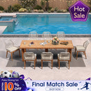 PURPLE LEAF 7/9/11 Pieces Patio Dining Set with Sunbrella Cushions All-Weather Wicker Patio Table and Chairs for Deck, Garden