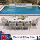 PURPLE LEAF Outdoor Dining Set with Sunbrella Cushions wicker patio table set  for Kitchen Deck Garden Outdoor Furniture Sets