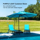 PURPLE LEAF Economical 10 / 11 ft Patio Offset Umbrellas