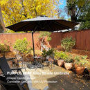 PURPLE LEAF Economical 10 / 11 ft Patio Offset Umbrellas