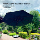 PURPLE LEAF Economical 10 / 11 ft Patio Offset Umbrellas