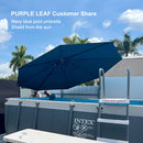 PURPLE LEAF Economical 10 / 11 ft Patio Offset Umbrellas