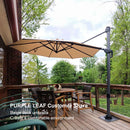 PURPLE LEAF Economical 10 / 11 ft Patio Offset Umbrellas