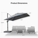 PURPLE LEAF Eco-friendly Affordable Patio Umbrella UV Resistant Sustainable Yard Umbrellas