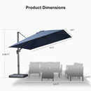 PURPLE LEAF Eco-friendly Affordable Patio Umbrella UV Resistant Sustainable Yard Umbrellas