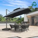 Clearance - PURPLE LEAF OPEN BOX UV50+ Fade Resistant Patio Cantilever Umbrella with Recycled Fabric