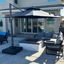 PURPLE LEAF Double Top Cantilever Patio Umbrella UV50+ Fade Resistant Outdoor Umbrellas