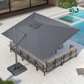 PURPLE LEAF Eco-friendly Cantilever Patio Umbrella UV Resistant Sustainable Yard Umbrellas with Nature-Inspired Colors
