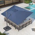 PURPLE LEAF Eco-friendly Cantilever Patio Umbrella UV Resistant Sustainable Yard Umbrellas with Nature-Inspired Colors