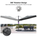 PURPLE LEAF UV Resistant Left-right Tilting Patio Umbrella Swivel Outdoor Umbrella