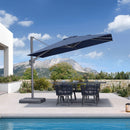 PURPLE LEAF UV Resistant Left-right Tilting Patio Umbrella Swivel Outdoor Umbrella