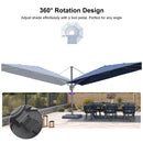 PURPLE LEAF UV Resistant Left-right Tilting Patio Umbrella Swivel Outdoor Umbrella