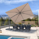 PURPLE LEAF UV Resistant Left-right Tilting Patio Umbrella Swivel Outdoor Umbrella