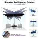PURPLE LEAF UV Resistant Left-right Tilting Patio Umbrella Swivel Outdoor Umbrella