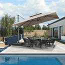 PURPLE LEAF Double Top Cantilever Patio Umbrella UV50+ Fade Resistant Outdoor Umbrellas