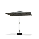 PURPLE LEAF Black Frame Outdoor Market Umbrellas Yard Tilting Patio Table Umbrella with Base