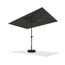 PURPLE LEAF Black Frame Tilting Market Umbrella with Lights Table Umbrella with Base Outside Patio
