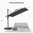 PURPLE LEAF Eco-friendly Affordable Patio Umbrella UV Resistant Sustainable Yard Umbrellas