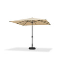 PURPLE LEAF Black Frame Outdoor Market Umbrellas Yard Tilting Patio Table Umbrella with Base