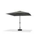 PURPLE LEAF Black Frame Outdoor Market Umbrellas Yard Tilting Patio Table Umbrella with Base