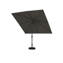 PURPLE LEAF Black Frame Outdoor Market Umbrellas Yard Tilting Patio Table Umbrella with Base