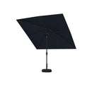 PURPLE LEAF Black Frame Outdoor Market Umbrellas Yard Tilting Patio Table Umbrella with Base