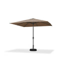 PURPLE LEAF Black Frame Outdoor Market Umbrellas Yard Tilting Patio Table Umbrella with Base