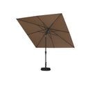 PURPLE LEAF Black Frame Outdoor Market Umbrellas Yard Tilting Patio Table Umbrella with Base