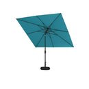 PURPLE LEAF Black Frame Outdoor Market Umbrellas Yard Tilting Patio Table Umbrella with Base
