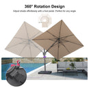 PURPLE LEAF UV Resistant Left-right Tilting Patio Umbrella Swivel Outdoor Umbrella