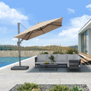 PURPLE LEAF UV Resistant Left-right Tilting Patio Umbrella Swivel Outdoor Umbrella